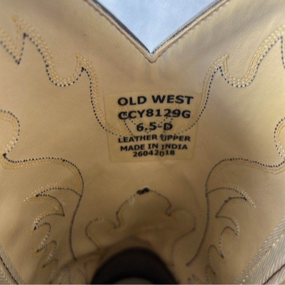 Old West Women's Western Cowboy Boot, CCY8129G, Brown, Size 6.5 - Picture 8 of 8